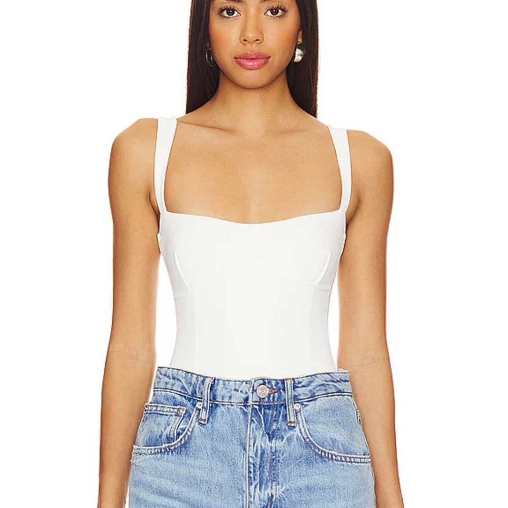 REVOLVE Good American Scuba Tank Bodysuit in white001 size Small
